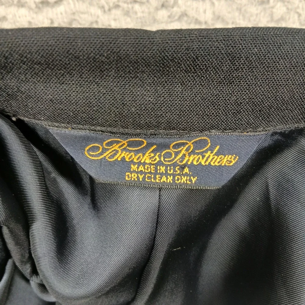 Brooks Brothers Brooksease Wool Blazer Men's 44L Navy 3 Button Classic Fit‎